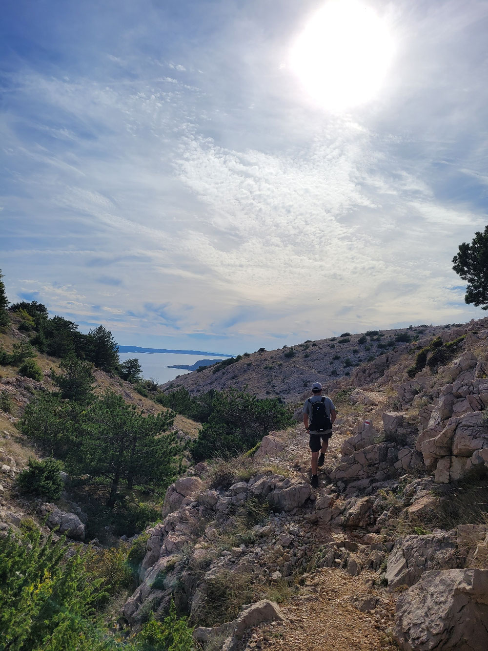 Rückweg diesmal über den Bergrücken nach Baška