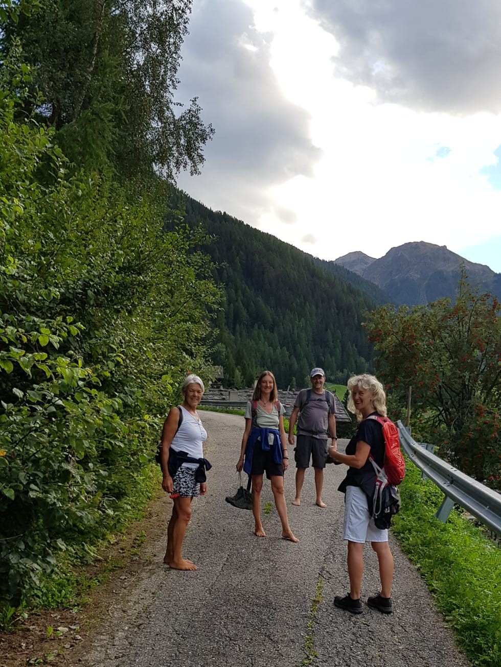 weiter geht's Barfuß