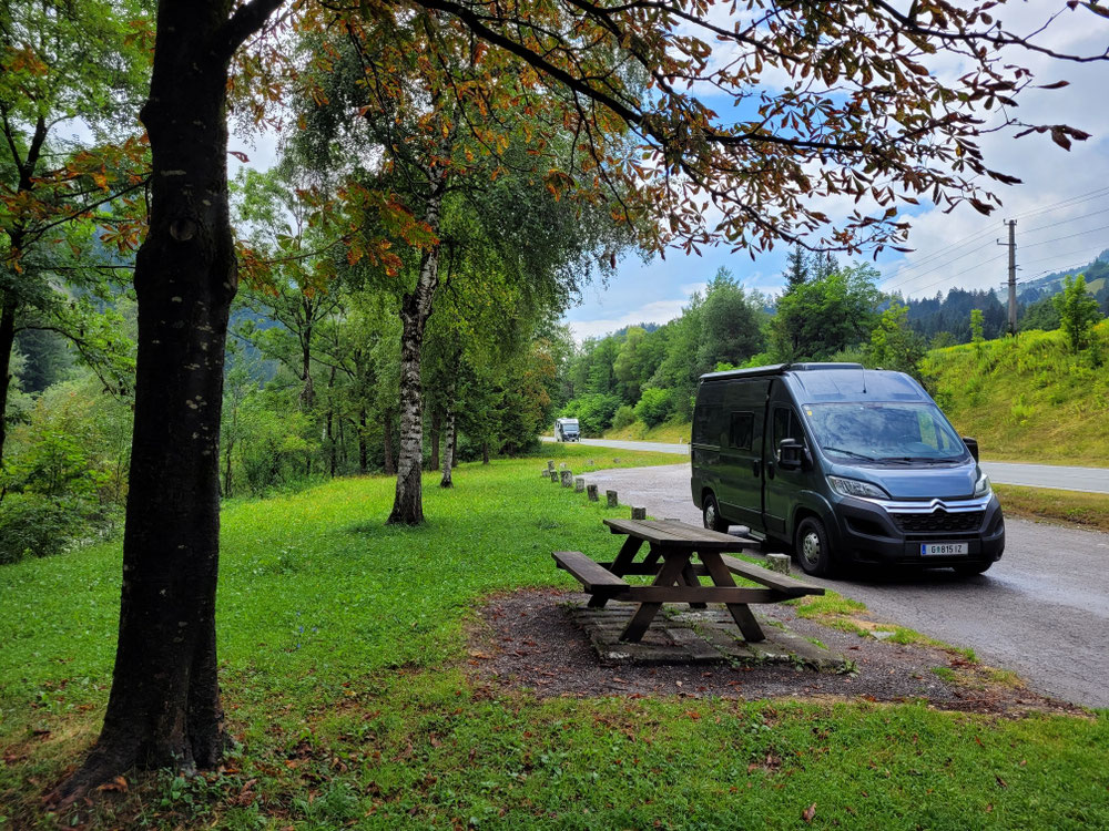 Kaffeepause an der Drau