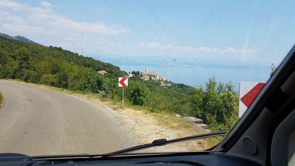 Blick auf Mošćenice